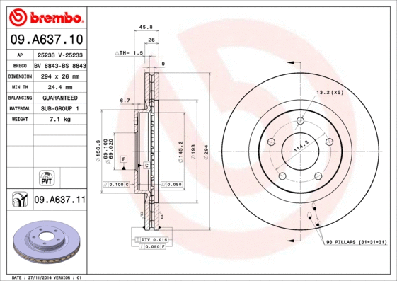 Brake Disc (BS 8843)