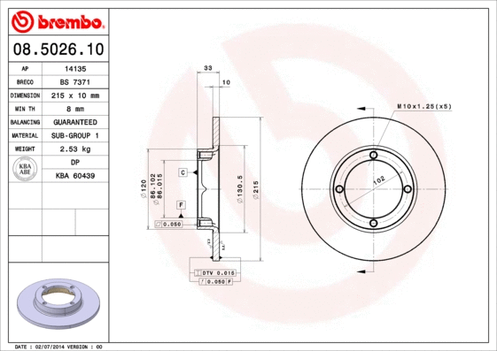 Brake Disc (BS 7371)