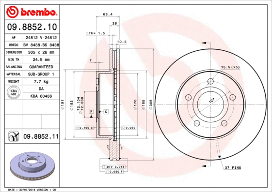 Brake Disc (BS 8438)