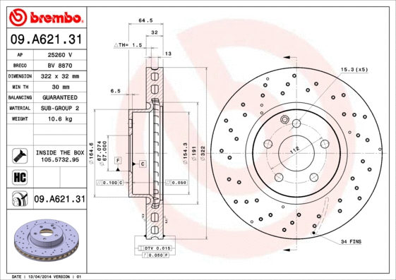 Brake Disc (BV 8870)