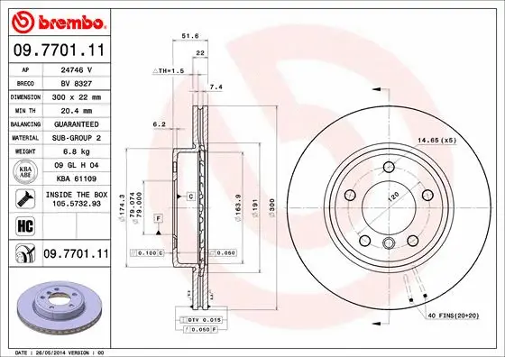 Brake Disc (BV 8327)
