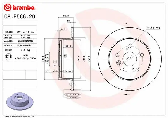 Brake Disc (BV 6226)