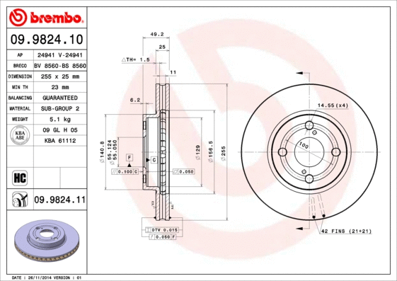 Brake Disc (BS 8560)