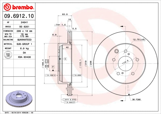 Brake Disc (BS 8261)