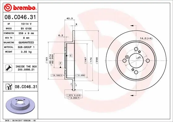 Brake Disc (BV 6106)