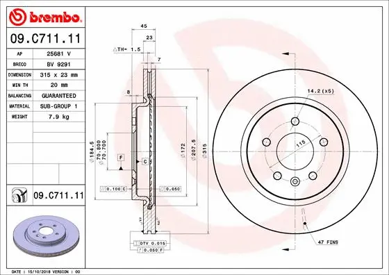 Brake Disc (BV 9291)