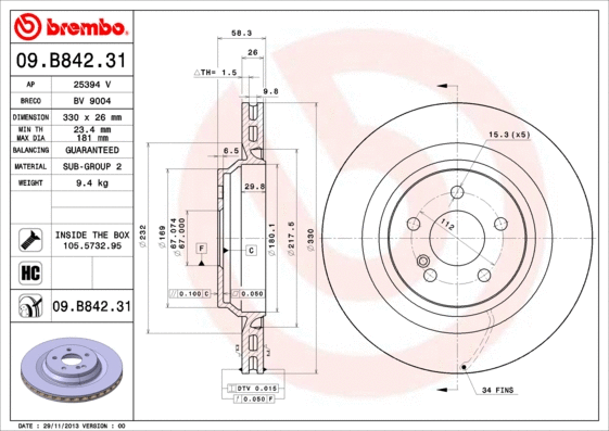 Brake Disc (BV 9004)