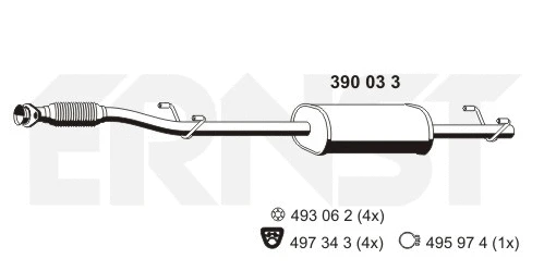 Centre Muffler (390033)