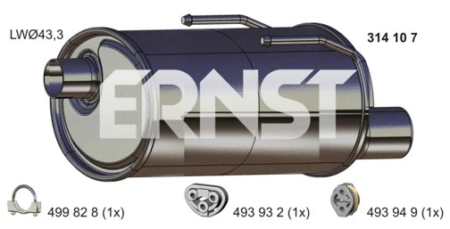 Rear Muffler (314107)