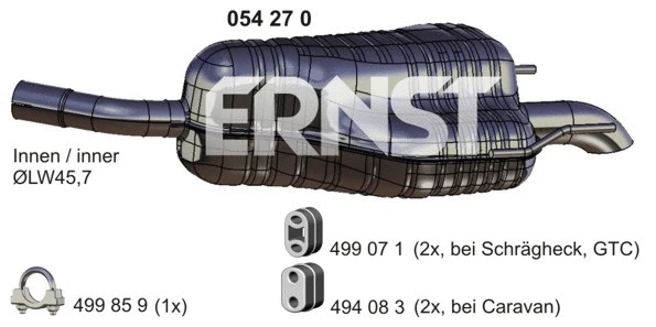 Rear Muffler (054270)
