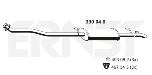 Centre Muffler (390040)
