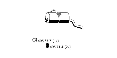 Rear Muffler (500265)