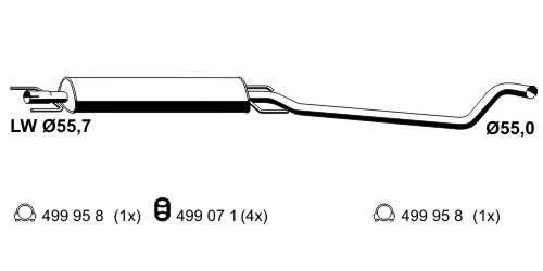 Centre Muffler (054034)