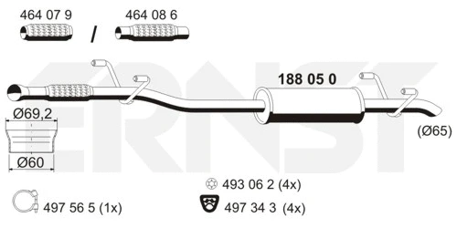 Centre Muffler (188050)
