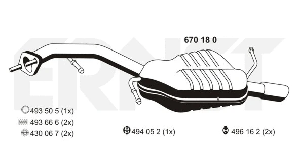 Rear Muffler (670180)