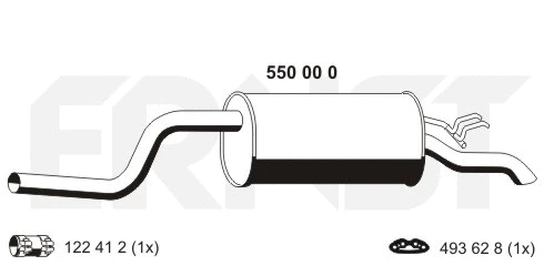 Rear Muffler (550000)