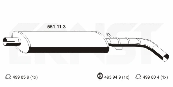 Centre Muffler (551113)