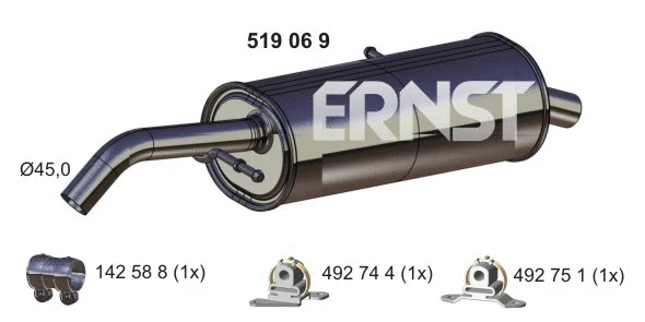 Rear Muffler (519069)