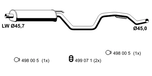 Centre Muffler (043113)