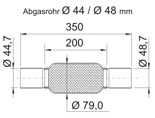 Flexible Pipe, exhaust system (460712)