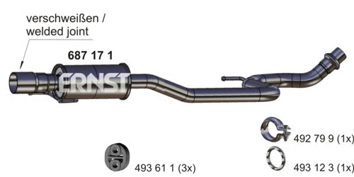 Centre Muffler (687171)