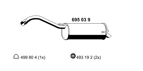 Rear Muffler (695039)