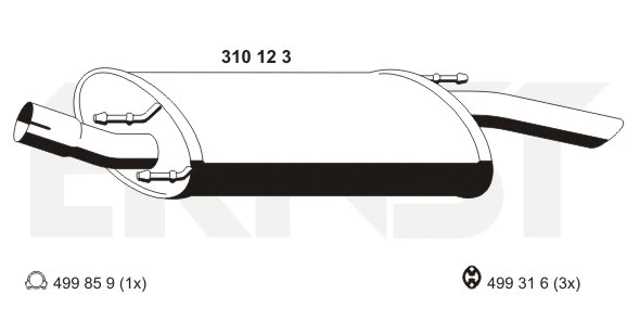 Rear Muffler (310123)