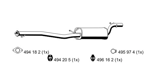 Centre Muffler (313148)
