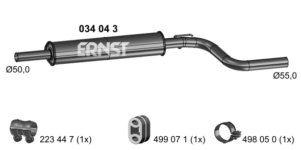 Centre Muffler (034043)