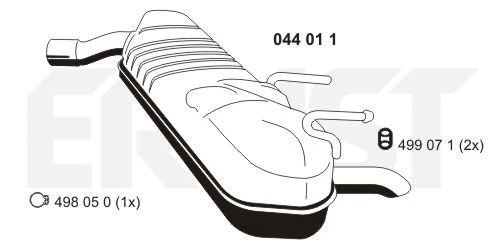 Rear Muffler (044011)