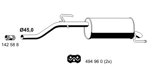 Rear Muffler (012195)