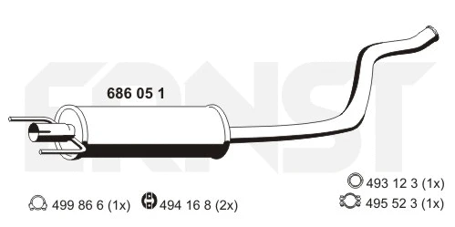 Centre Muffler (686051)