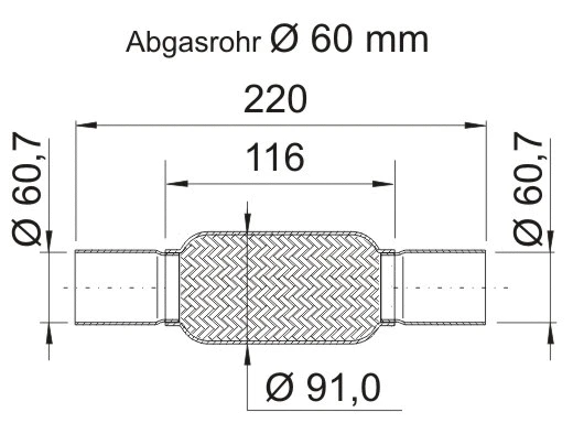 Flexible Pipe, exhaust system (460132)