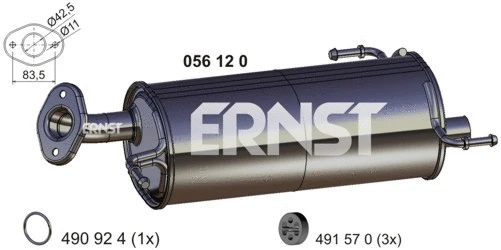 Rear Muffler (056120)