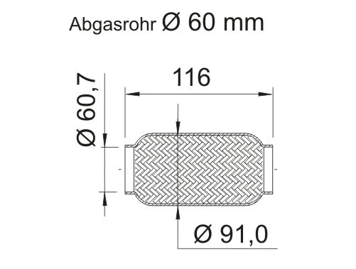 Flexible Pipe, exhaust system (460125)