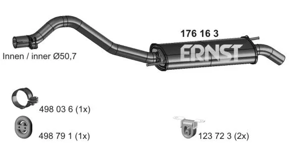 Rear Muffler (176163)