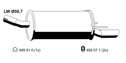 Rear Muffler (055024)