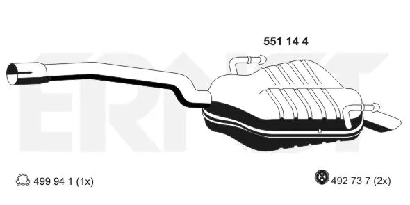 Rear Muffler (551144)