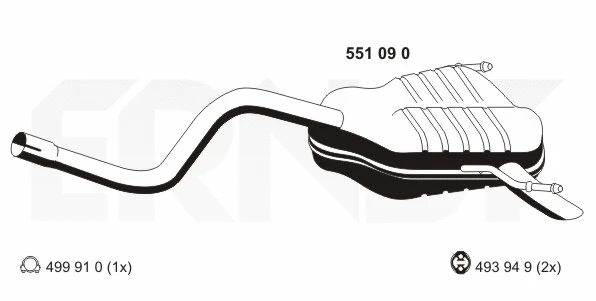Rear Muffler (551090)