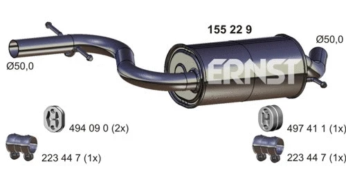 Centre Muffler (155229)