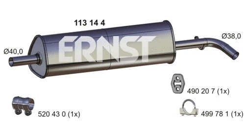 Centre Muffler (113144)