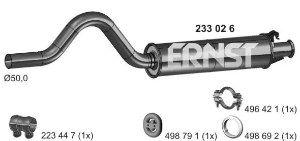 Centre Muffler (233026)