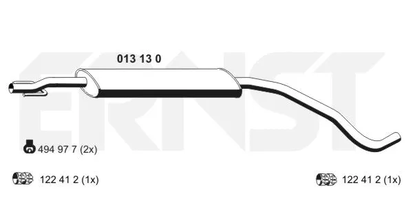 Centre Muffler (013130)