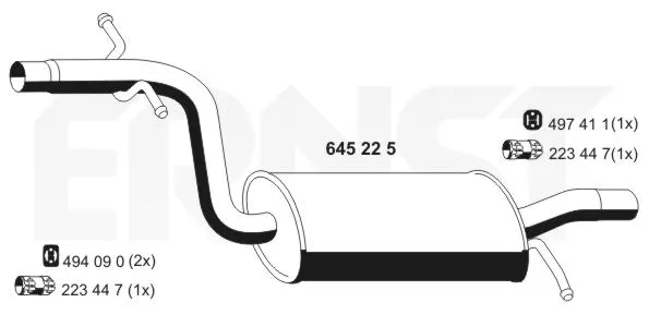 Centre Muffler (645225)