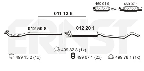 Centre Muffler (011136)