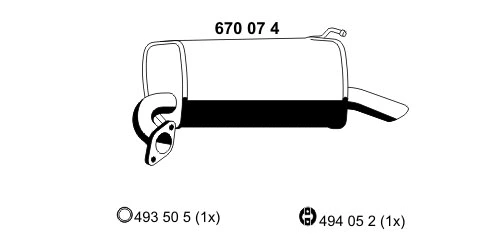 Rear Muffler (670074)