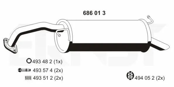 Rear Muffler (686013)