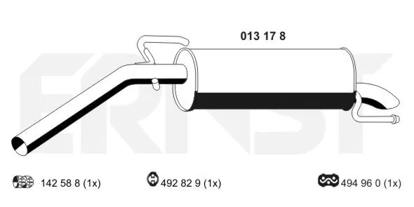 Rear Muffler (013178)