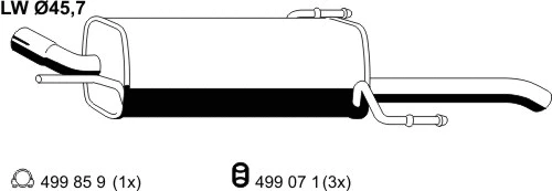 Rear Muffler (052283)