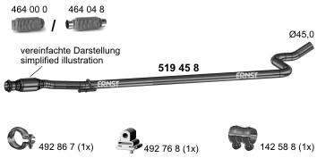 Exhaust Pipe (519458)